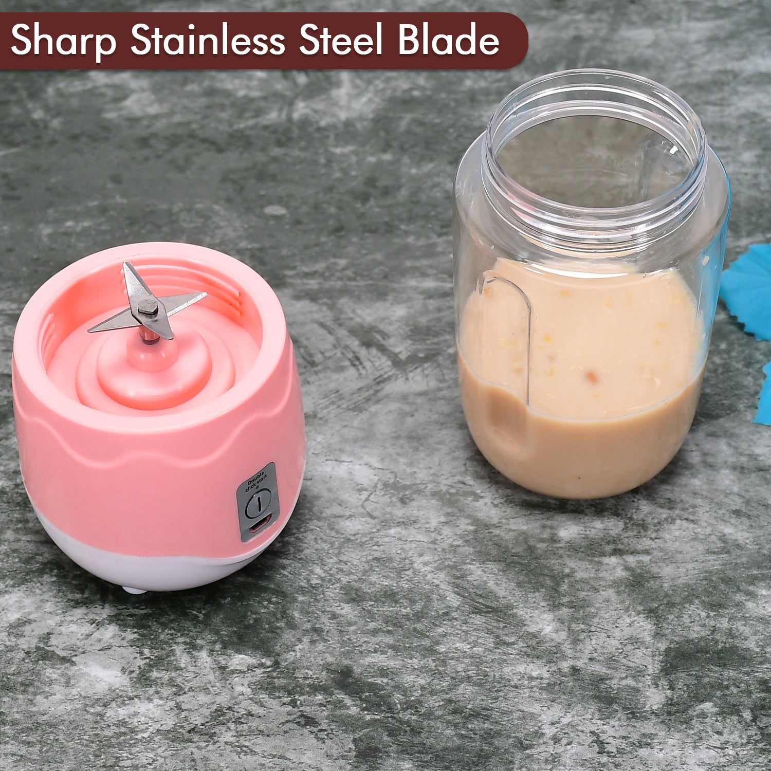2260 Portable Blender, Personal Blender Juicer Cup, Mini Handheld Blender with 4 Blades, Mixer for Fruit Shakes and Smoothies, Portable Juicer (Multicolor) DeoDap 2260 Portable Blender, Personal Blender Juicer Cup, Mini Handheld Blender with 4 Blades, Mixer for Fruit Shakes and Smoothies, Portable Juicer (Multicolor) DeoDap